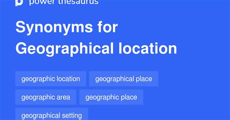 location thesaurus|geographical location synonym.